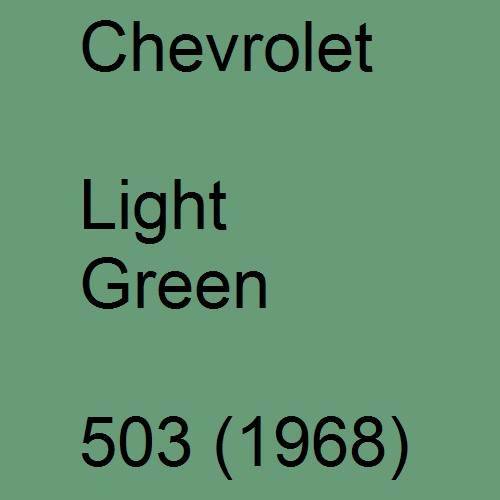 Chevrolet, Light Green, 503 (1968).